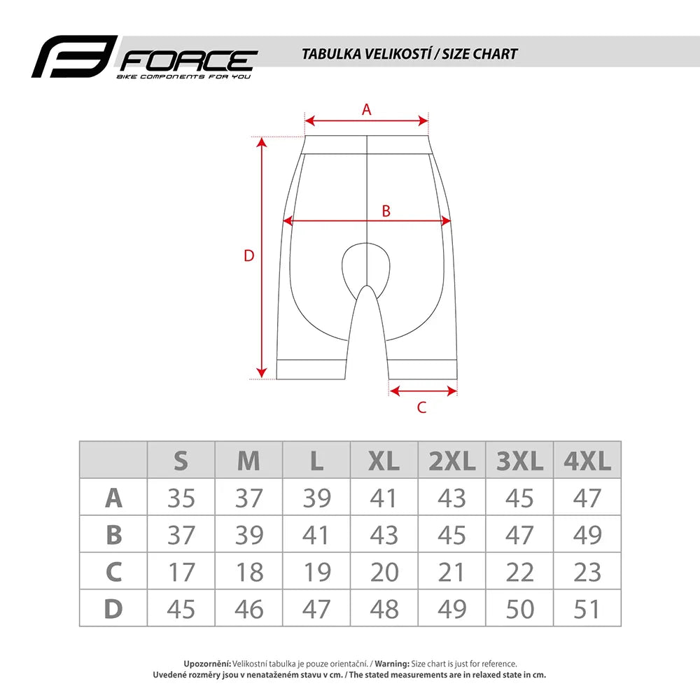 Šortai Force COMFORT // su paminkštinimu, dydis: 4XL (juoda)