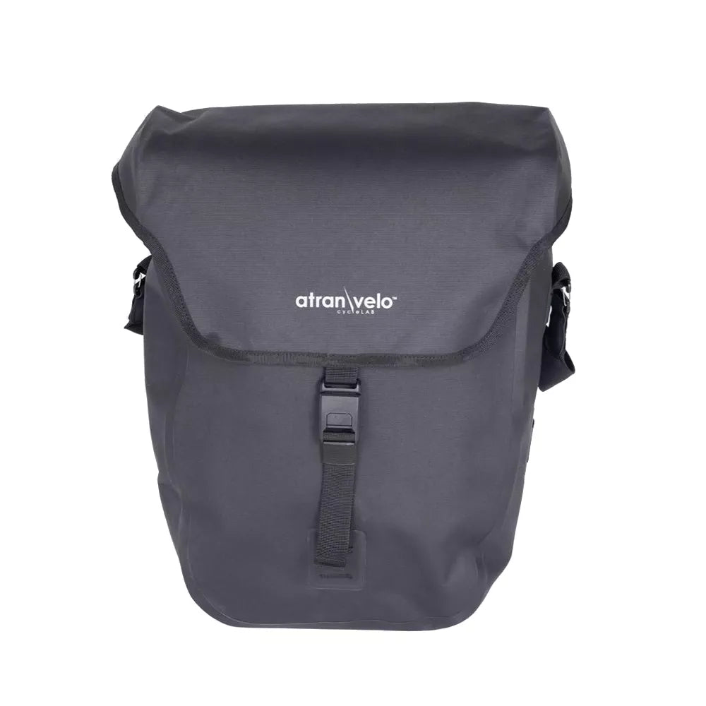 Šoninis krepšys ant bagažinės AtranVelo Commuter Side WP // 27L, 16x44x31 cm, Water-Proof (juoda)
