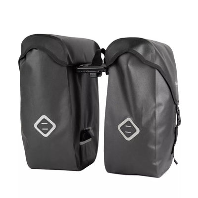Šoniniai krepšiai ant bagažinės AtranVelo ZAP PLUS WP // 2 x 27L, 20x41x34 cm, Water-Proof (juoda)