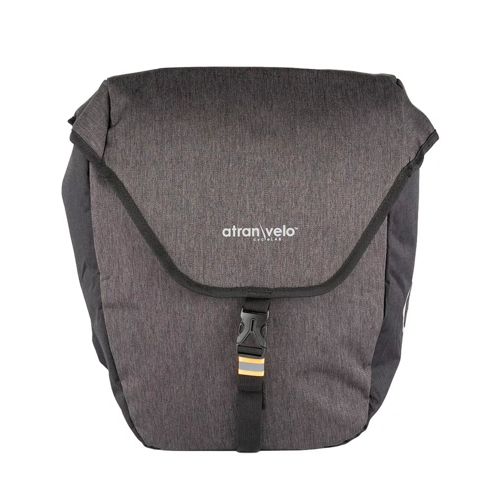 Šoniniai krepšiai ant bagažinės AtranVelo ZAP SIDE PANNIERS // 2 x 27L 17x42x36 cm, Water-Proof (pilka)