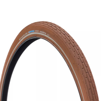 Padanga Schwalbe Fat Frank 700 x 50C (50-622) // parduodama su kamera (DV), apsauga nuo pradūrimų, su šviesą atspindinčia juosta (ruda/ruda)