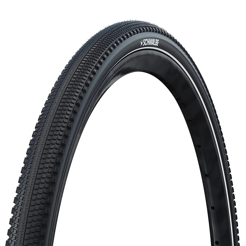 Padanga Schwalbe G-ONE Comp Plus 28" x 1.70" (45-622) // E-25, kamerinė, nelankstoma, Reflex, Green Compound