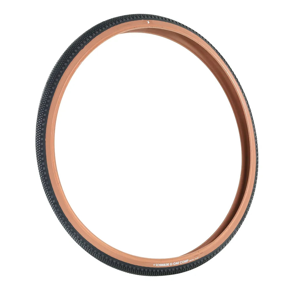 Padanga Schwalbe G-One Comp K-Guard 28" x 1.50" (40-622) // E-25, kamerinė, nelankstoma, Green Compound, K-Guard, ruda sienelė