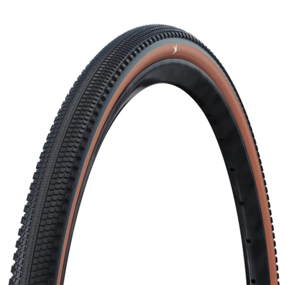 Padanga Schwalbe G-One Comp K-Guard 28" x 1.50" (40-622) // E-25, kamerinė, nelankstoma, Green Compound, K-Guard, ruda sienelė