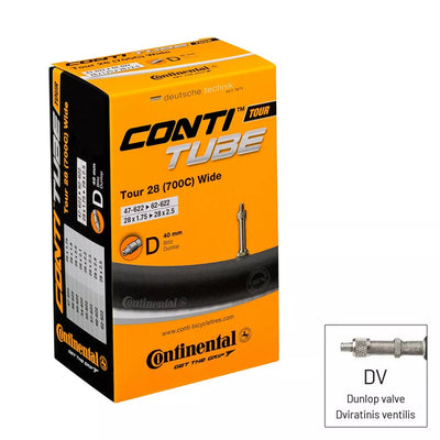 Kamera Continental TOUR 28 Wide // 28" x 1,75 / 2,5" (47/62 - 622), DV40 mm