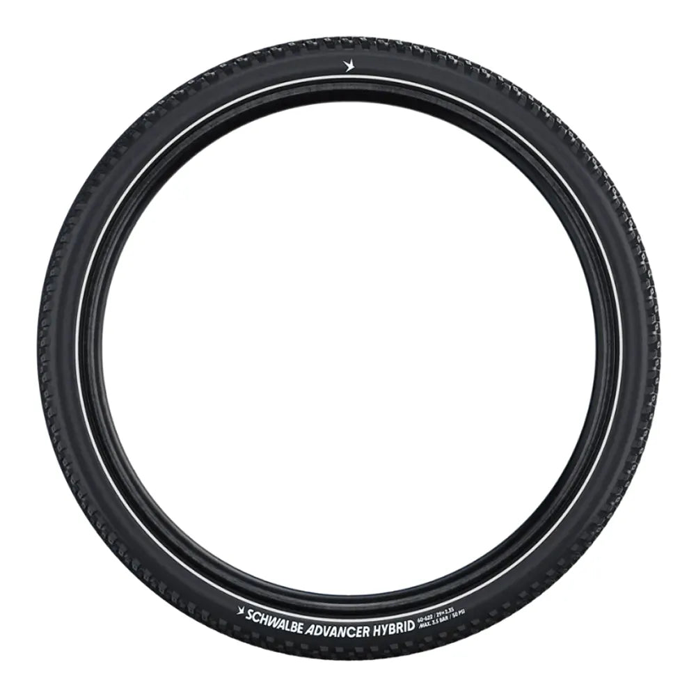 Padanga Schwalbe Advancer Hybrid 29" x 2.25" (57-622) // kamerinė, nelankstoma, Reflex, Green Compound, PunctureGuard